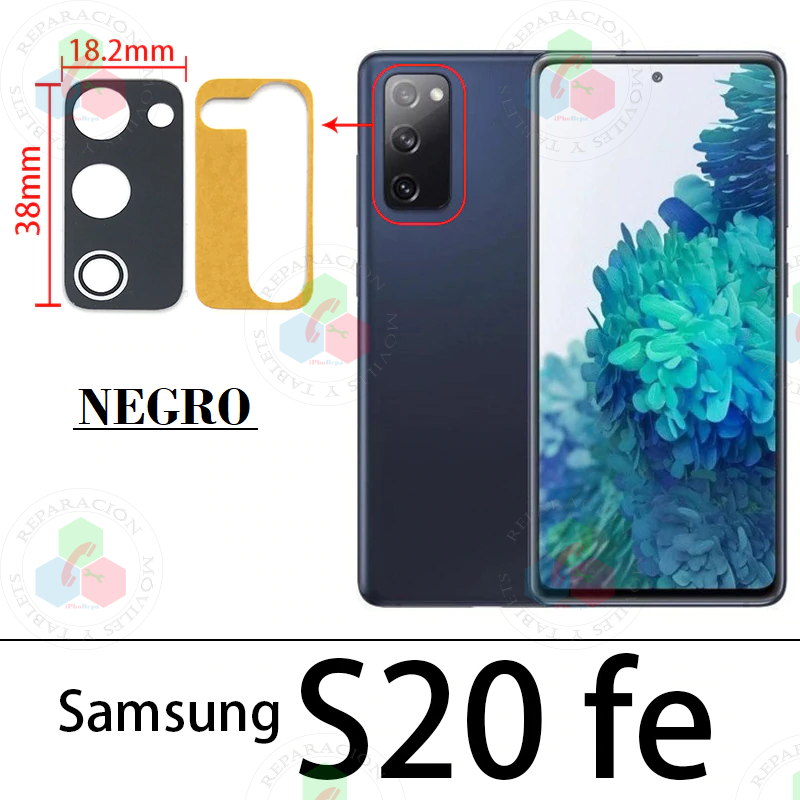 SAMSUNG S20 FE 4G G780F G780 / S20 FE 5G 2020 G781B G781- CRISTAL lente DE CÁMARA negro
