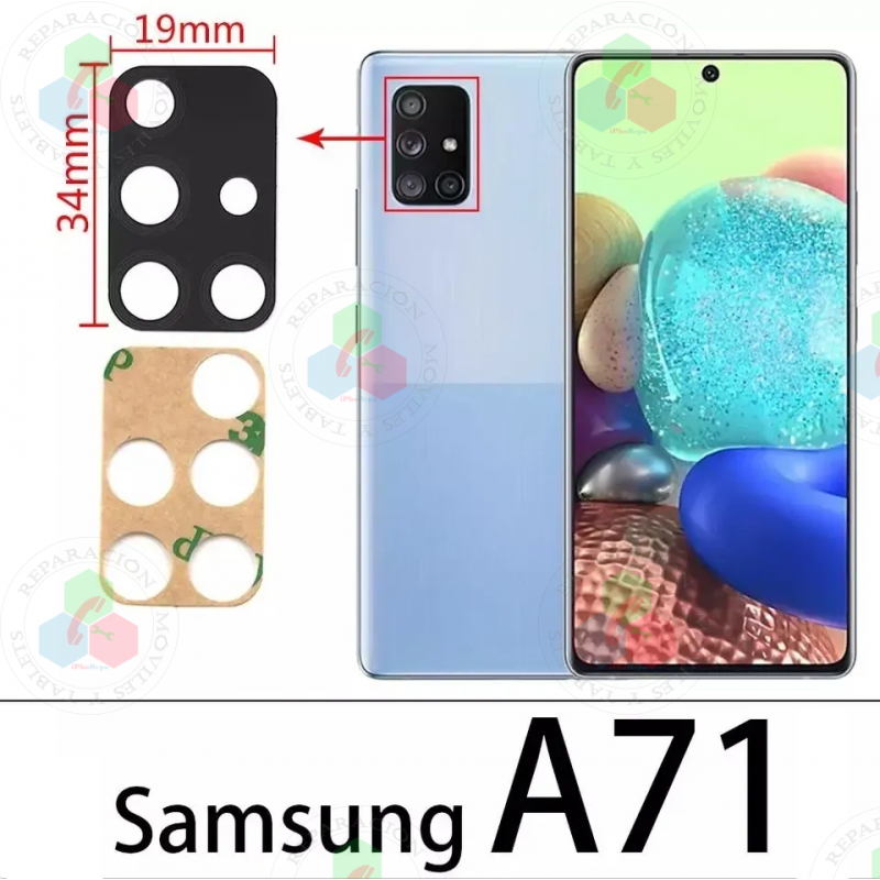 SAMSUNG A71 4G 2020 A715F / A71 5G 2020 A716F - CRISTAL LENTE DE CÁMARA
