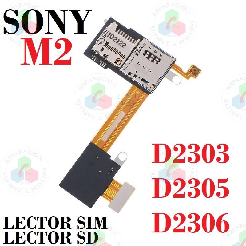 Sony M2/M2 Aqua-Flex Lector SIM+SD  D2403 D2406