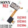 Sony M2/M2 Aqua-Flex Lector SIM+SD  D2403 D2406