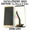 HUAWEI Y6 2018 / Y6 PRIME 2018 /HONOR 7A /NOVA 2 LITE - PANTALLA compatible DORADO