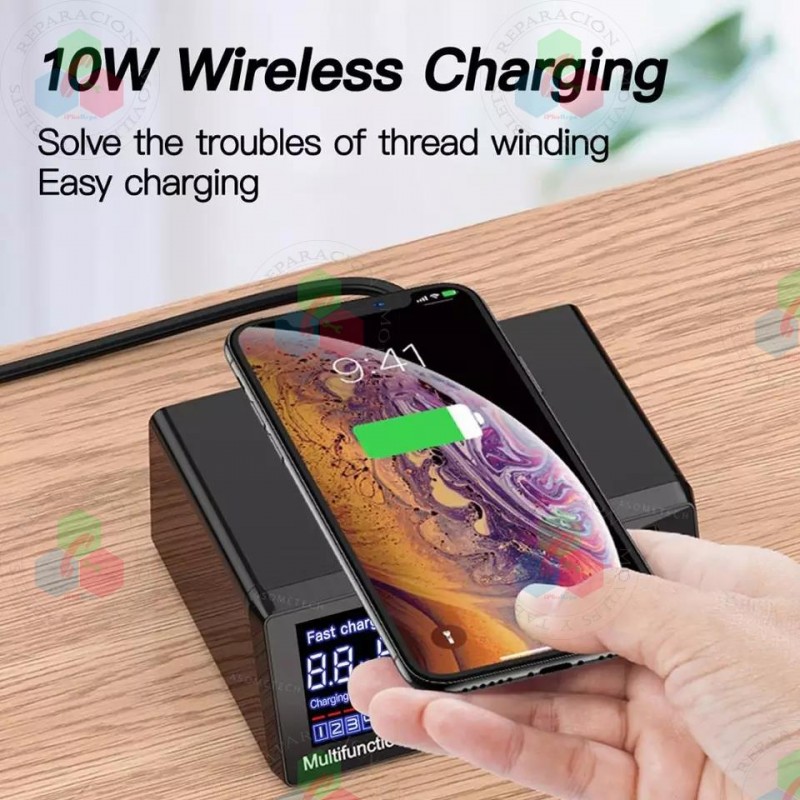 BASE DE CARGA INALAMBRICA,  USB, TIPO C-18W