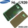 SAMSUNG S6 G920-TAPA TRASERA DORADO