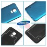 SAMSUNG S5 G900 g900f - TAPA TRASERA NEGRO con logo