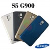 SAMSUNG S5 G900 g900f - TAPA TRASERA NEGRO con logo