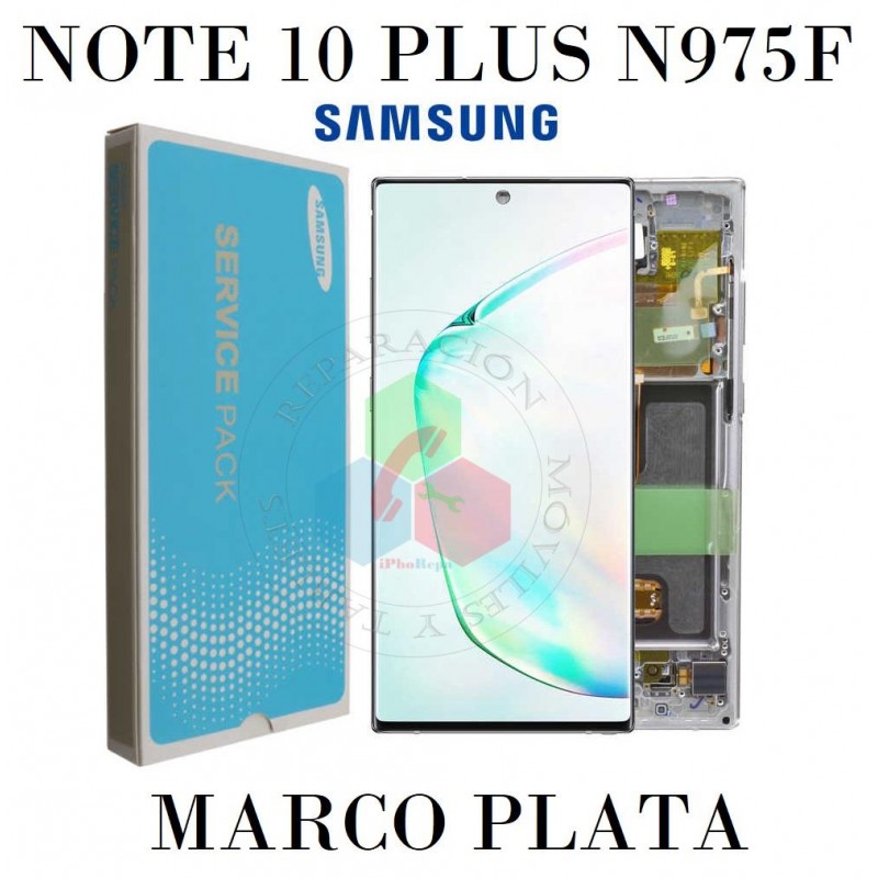 Samsung Note 10 Plus 4G / 5G N975f / N976b - PANTALLA service pack con MARCO PLATA