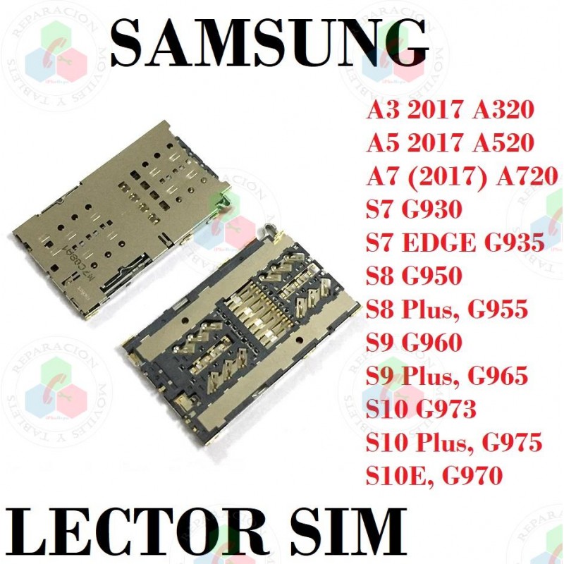 LECTOR SIM S7-S7 EDGE-S8/S8 PLUS/S9 PLUS/S10/S10 5G/S20 ULTRA/S20 ULTRA 5G/S20/S20 5G/S20 PLUS/S20 PLUS 5G/NOTE 8/NOTE 9