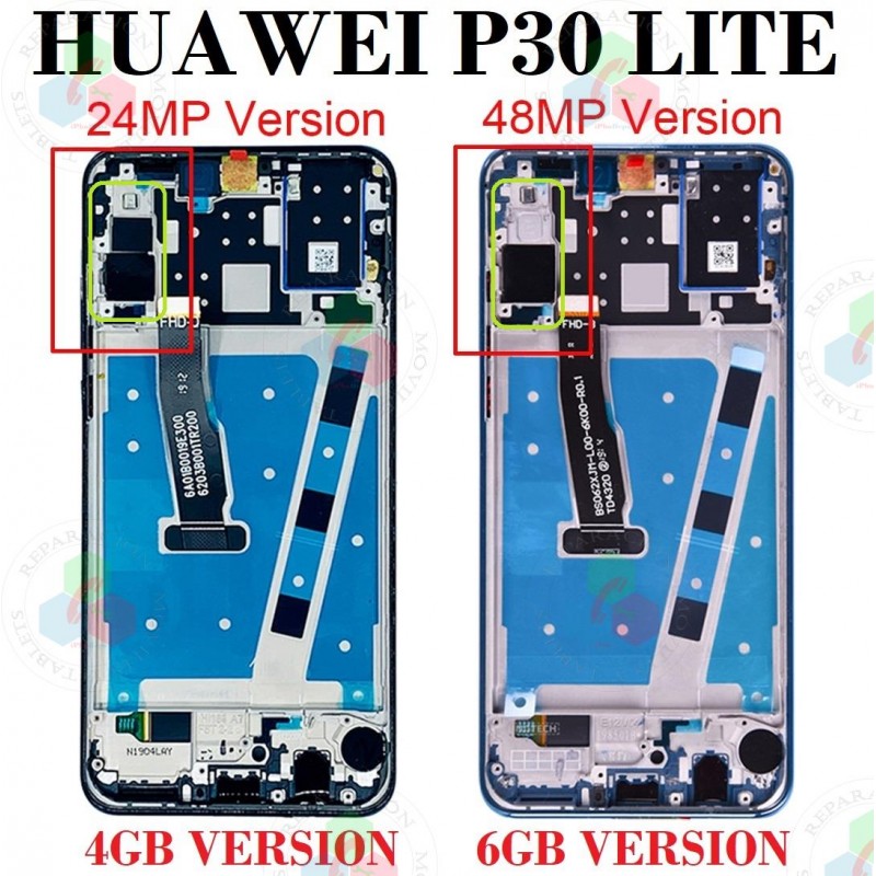 HUAWEI P30 Lite 24MP / NOVA 4e-PANTALLA NEGRO CON MARCO