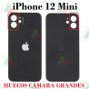 iPhone 12 Mini 2020 A2399 - TAPA TRASERA HUECO GRANDE CON LOGO - NEGRO