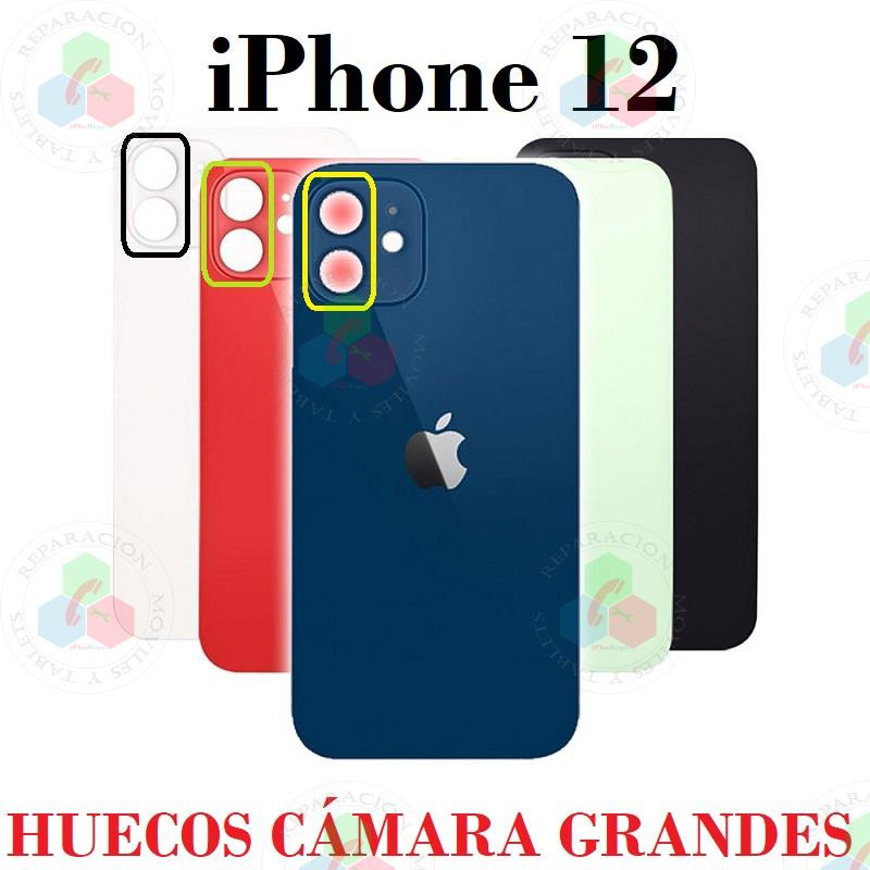 iPhone 12 - TAPA TRASERA HUECO GRANDE CON LOGO - ROJO