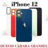iPhone 12 - TAPA TRASERA HUECO GRANDE CON LOGO - ROJO