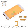 iPhone 5 - carcasa completa-oro con blanco
