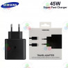 SAMSUNG CARGADOR BASE DE CARGA 45W + CABLE CABLE TIPO "C" A TIPO "C"