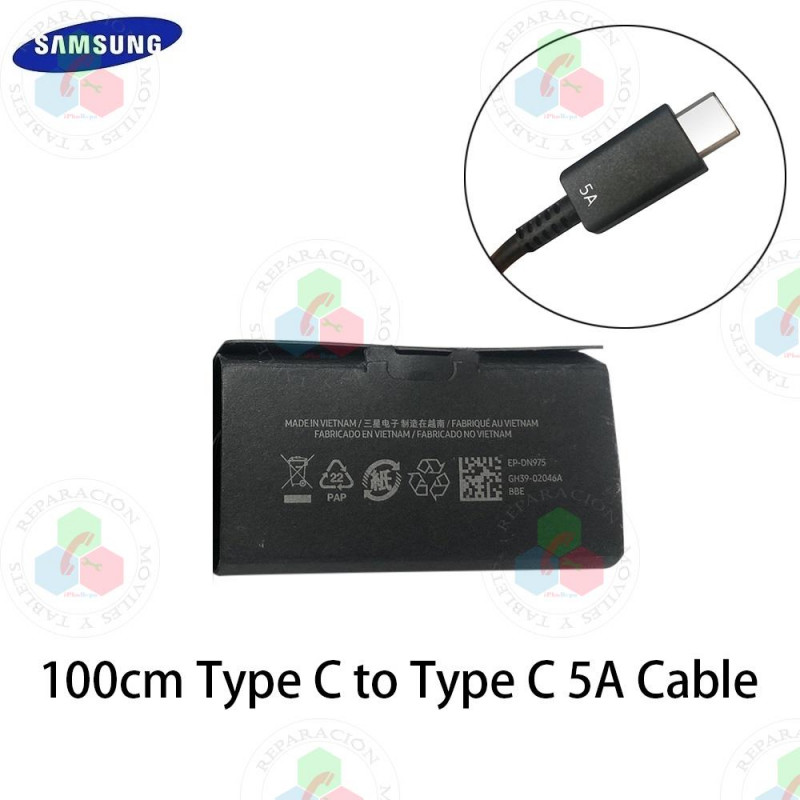 SAMSUNG CARGADOR BASE DE CARGA 45W + CABLE CABLE TIPO "C" A TIPO "C"
