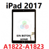 iPad 2017 A1822 - A1823 - PANTALLA TACTIL NEGRO COMPATIBLE sin home