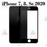 iPhone 7, 8 Se 2020 -CRISTAL TEMPLADO negro