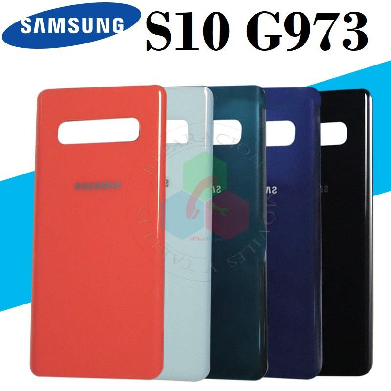 SAMSUNG S10 4G G973 G973F - TAPA TRASERA AZUL con logo