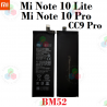 Xiaomi Mi Note 10 4G M1910F4G / Mi Note 10 Lite 4G 2020 M2002F4LG / Note 10 Pro - CC9 Pro - BM52 -BATERÍA compatible sin logo