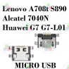 Lenovo A708t S890 - Alcatel 7040N - Huawei G7-TL00 - PUERTO DE CARGA