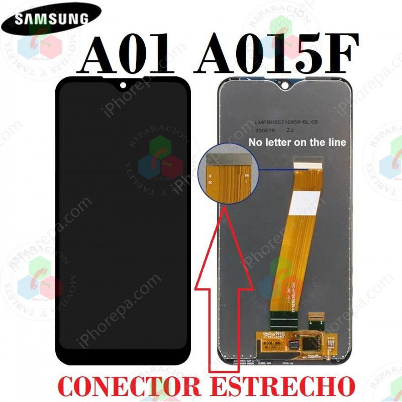 SAMSUNG A01 A015 A015F 2020 - PANTALLA SERVICE PACK SIN MARCO