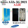 Samsung A52s 2021 5G A528B A528 - Pantalla SERVICE PACK con marco PLATA