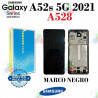 Samsung A52s 2021 5G A528F / A528B A528 - Pantalla SERVICE PACK con marco NEGRO