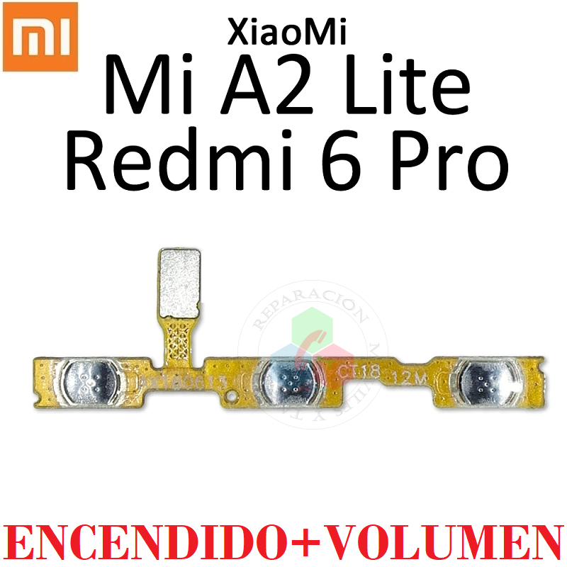 Mi A2 Lite Redmi 6 Pro - ENCENDIDO+VOLUMEN