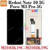 Xiaomi Redmi Note 10 5G 2021 M2103K19G / Poco M3 Pro 5G 2021 M2103K19PG - PANTALLA SIN MARCO compatible