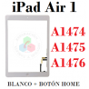 iPad AIR 1 - PANTALLA TACTIL compatible + BOTÓN HOME - BLANCO