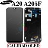 SAMSUNG A20 A205F A205 - PANTALLA OLED con marco