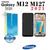 SAMSUNG M12 M127 M127F - PANTALLA SERVICE PACK con marco