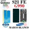 SAMSUNG S21 FE 2021 G990 G990F - PANTALLA service pack CON MARCO BLANCO
