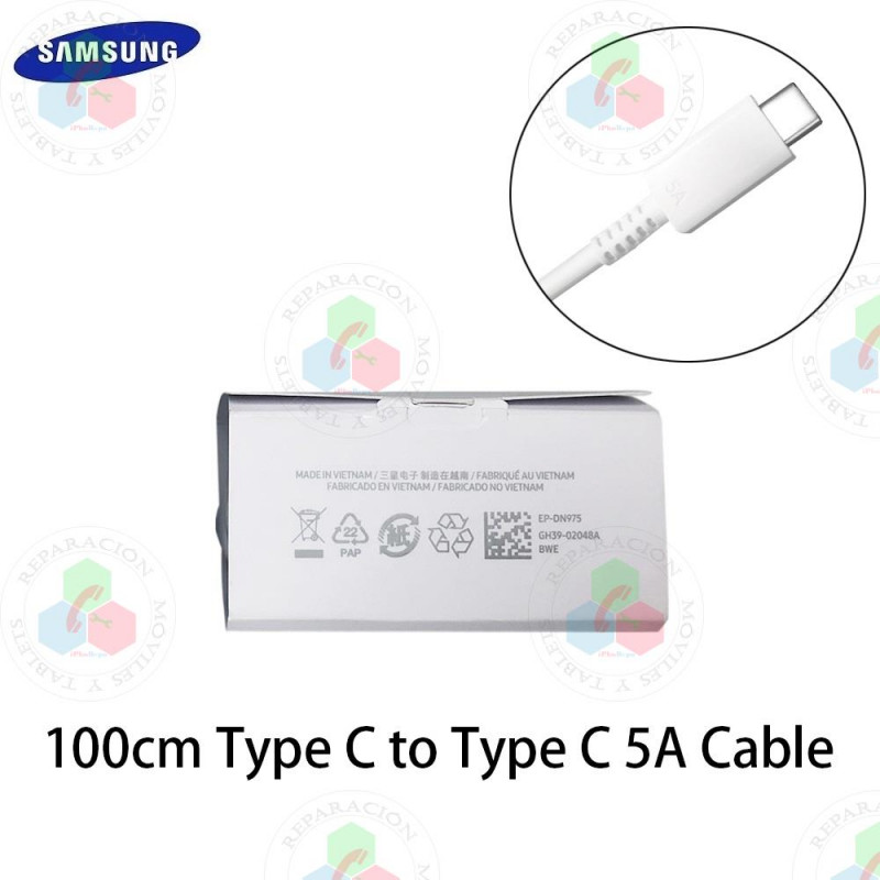 SAMSUNG cargador BASE DE CARGA 25W + CABLE CABLE TIPO "C" A TIPO "C"