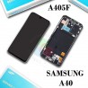 SAMSUNG a40 a405 A405F - PANTALLA SERVICE PACK CON MARCO