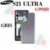 SAMSUNG S21 Ultra 5G 2021 G998B G998 - TAPA TRASERA - GRIS / PLATA
