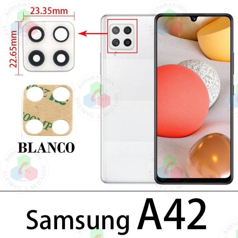 SAMSUNG A42 5G 2020 A426 A426B - CRISTAL LENTE DE CAMARA BLANCO