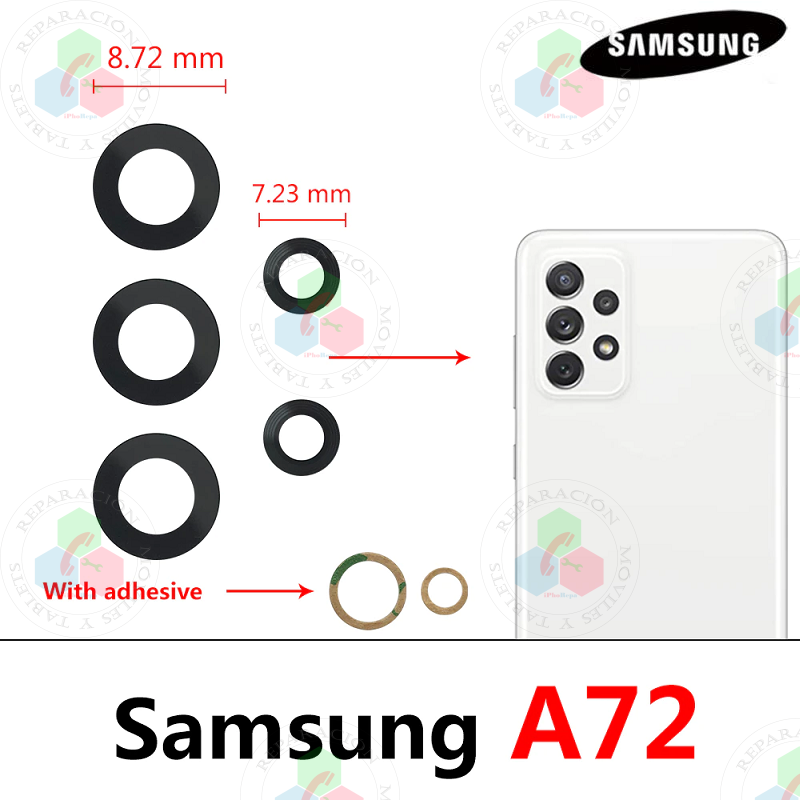 SAMSUNG A72 4G 2021 A725F / A72 5G A726B - CRISTAL LENTE DE CAMARA