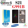 SAMSUNG S21 5G 2021 G991B G991 - PANTALLA SERVICE PACK con marco silver