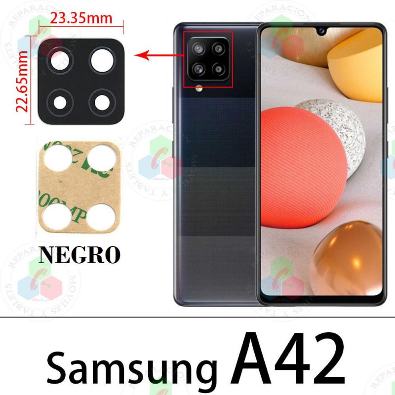 SAMSUNG A42 5G 2020 A426 A426B - CRISTAL LENTE DE CAMARA NEGRO