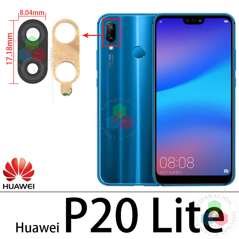Huawei P20 Lite 2018 (ANE-LX1,ANE-L21) / Nova 3e - CRISTAL lente de CÁMARA