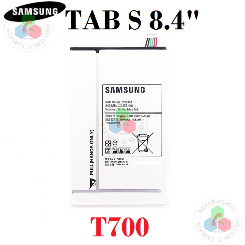 SAMSUNG Tab S 8,4, T700, T705, T700, T701 - BATERÍA BULK