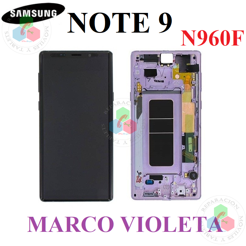 SAMSUNG NOTE 9 N960F N960 - PANTALLA MARCO CON MARCO VIOLETA