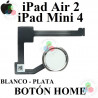 IPAD AIR 2 / IPAD MINI 4 - boton home / inicio - BLANCO PLATA