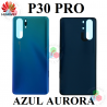 Huawei P30 Pro (VOG-L29, VOG-L09, VOG-L04) - TAPA TRASERA - azul aurora compatible con logo