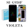 SAMSUNG S8 G950F G950-PANTALLA CON MARCO VIOLETA