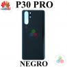 Huawei P30 Pro (VOG-L29, VOG-L09, VOG-L04) - TAPA TRASERA - NEGRO compatible con logo