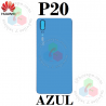 Huawei P20 (EML-L29 / EML-L09) 2018 - TAPA TRASERA de cristal con logo - AZUL