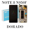 SAMSUNG NOTE 8 N950F N950 - PANTALLA service pack con MARCO DORADO