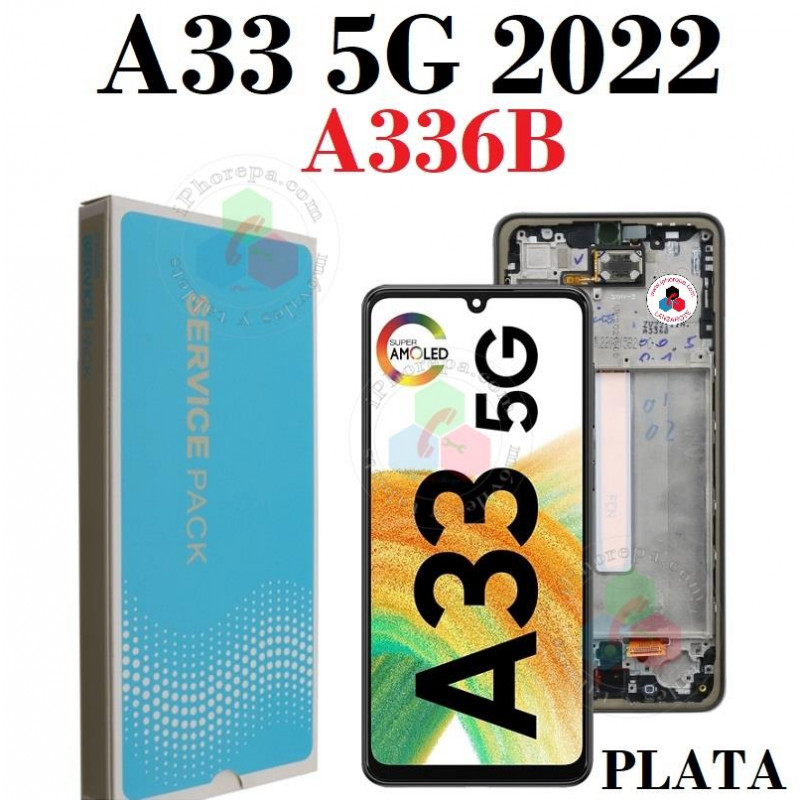 Samsung  A33 5G 2022 A336B A336 - Pantalla SERVICE PACK PLATA