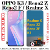 Oppo Reno 2Z 4G 2019 CPH1945 CPH1951 / Reno 2F 2019 CPH1945 CPH1951 /  OPPO Realme X RMX1901 - PANTALLA SIN MARCO TFT